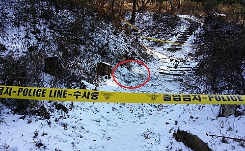시신이 발견된 팔달산 등산로 <사진=뉴시스>
