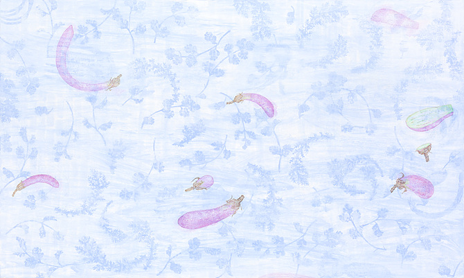식탁위의 꿈 8 150X90cm 한지에 채색 2014