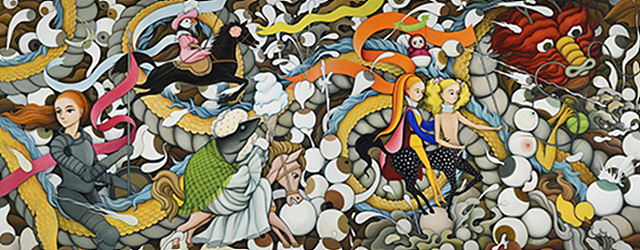 반역천사의 몰락, oil on canvas, 162x130.3cm, 2014