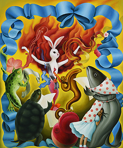 불친절한 고객, oil on canvas, 72.7x60.6cm, 2008~2010