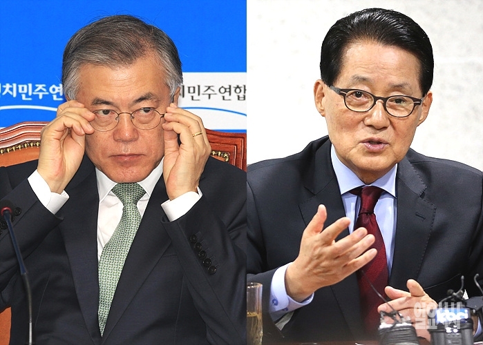 '친노(친 노무현)계 핵심'인 문재인 새정치민주연합 대표와 'DJ(고 김대중 대통령)계 핵심'인 박지원 의원