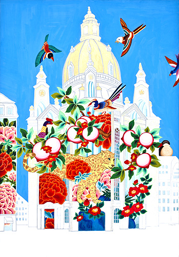 FORTUNECITY16 ,72.5x51cm, 장지에 채색, 2015