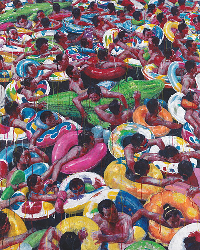 조정태, 군상, 2013, 캔버스에 혼합재료