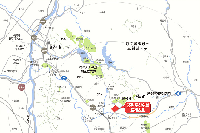 경주 두산위브 위치도