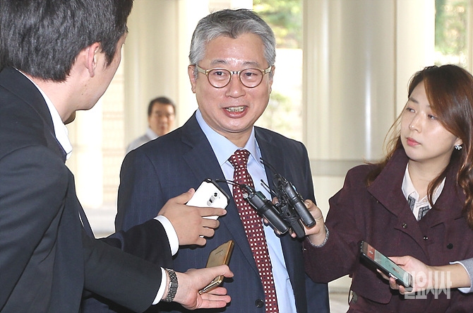 지난 15일, 서울중앙지법에 출석하는 조응천 전 청와대 공직기강비서관