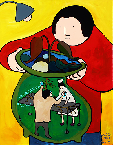 우현아_Wake Up_116.5x90.5cm_acrylic on canvas_2015