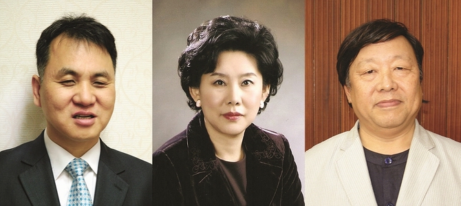 (사진 왼쪽부터) 한빛맹아원 이사장, 김지영 한국재가노인복지협회장, 최자웅 전 한국시니어클럽협회장