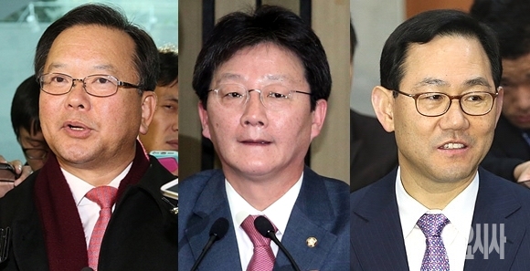 (사진 왼쪽부터) 더불어민주당 김부겸 후보, 무소속 유승민·주호영 후보