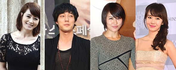 (사진 왼쪽부터) 배우 김혜수, 소지섭, 하지원, 이정현