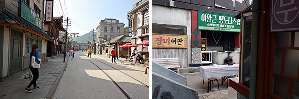 1920년대 서울로 시간여행 / 뒷골목 간판이 정겹다.