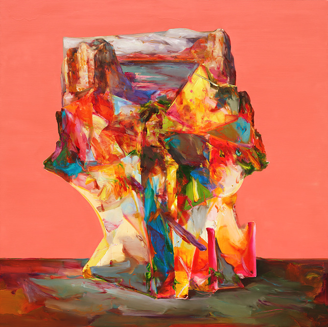 Monumental Mountain#3 Acrylic oil on canvas 205x205cm 2016