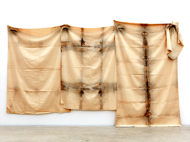 Plain Object_airbrush on cloth_size variable_ 1977