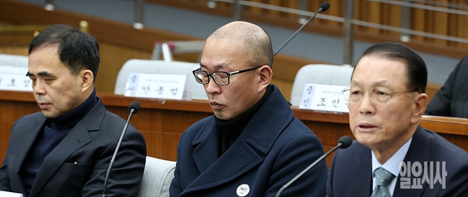 '최순실 국조특위 청문회'에 증인으로 출석한 (사진 왼쪽부터) 김종 문체부 차관, 차은택 창조경제추진단장, 김기춘 대통령 비서실장 <사진=사진공동취재단>