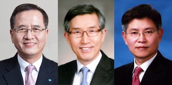 (사진 왼쪽부터) 이찬의 삼천리 부회장, 강병일 삼천리ES 대표이사 사장, 유재권 삼천리 대표이사 부사장