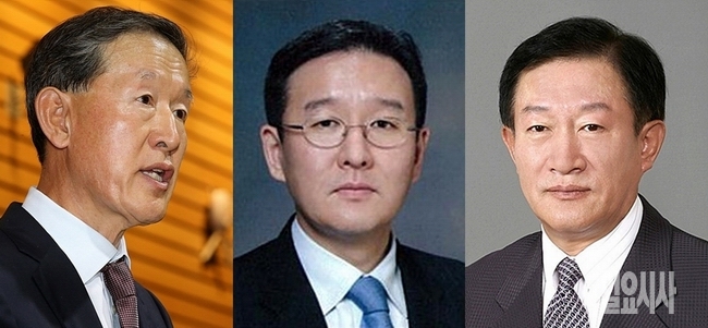 (사진 왼쪽부터) 허창수 GS그룹 회장, 허용수 GS에너지 부사장, 허진수 GS칼텍스 부회장