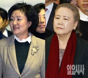 (사진 왼쪽부터)문재인 더불어민주당 전 대표의 부인 김정숙씨와 반기문 전 유엔사무총장 부인 유순택씨
