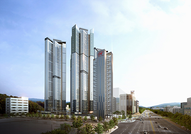 힐스테이트 아티움시티 주경투시도
