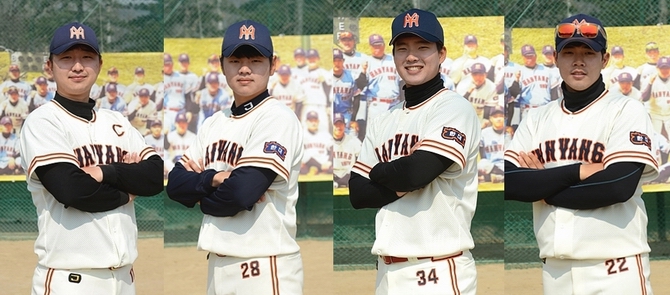 (사진 왼쪽부터)최채흥, 김상엽, 윤준식, 호응진 선수