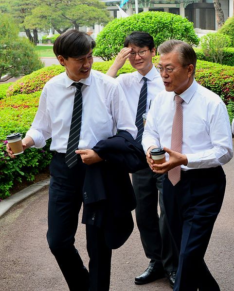문재인 대통령과 조국 민정수석