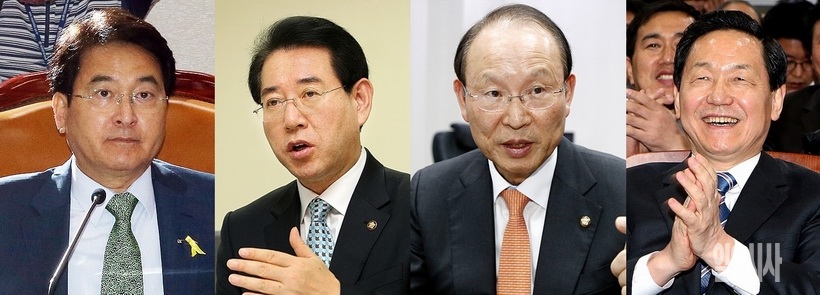 (사진 왼쪽부터)심재철(자유한국당)·김영록·최운열(더불어민주당) 의원, 김상곤 전 경기도교육감