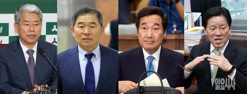 (사진 왼쪽부터)김동철 국민의당 원내대표, 황주홍 국민의당 의원, 이낙연 국무총리, 주승용 국민의당 의원