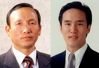 한국타이어 조양래 회장과 조현범 사장