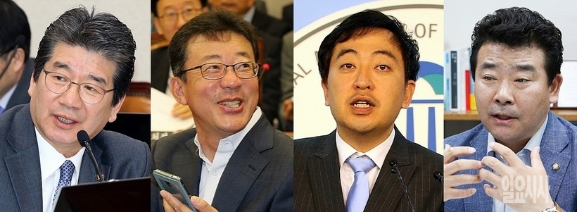 (사진 왼쪽부터)강석호(자유한국당)·홍철호(바른정당)·금태섭·박정(더불어민주당) 의원