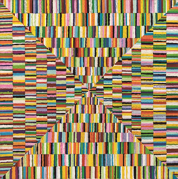 Story, 2011, mixed media on mulberry Hanji paper, 150 x 150cm