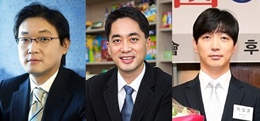 (사진 왼쪽부터)문성욱 신세계인터내셔날 부사장, 신정훈 해태제과 사장, 이성훈 아큐시네트코리아 대표