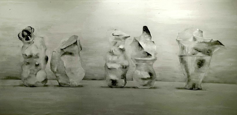 사소한 기념비-1501. 2015. oil on canvas. 210x460cm