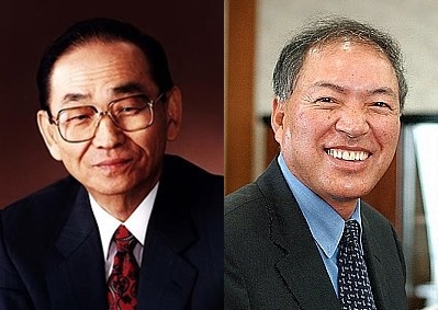 (사진 왼쪽부터)고 강진구 전 삼성전자·삼성전기 회장, 이윤우 전 삼성전자 고문