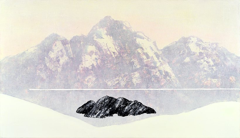 신몽유도원도(고향떠난 산수)16-50. 캔바스,아크릴릭, 젤. 112 x 194cm 2016