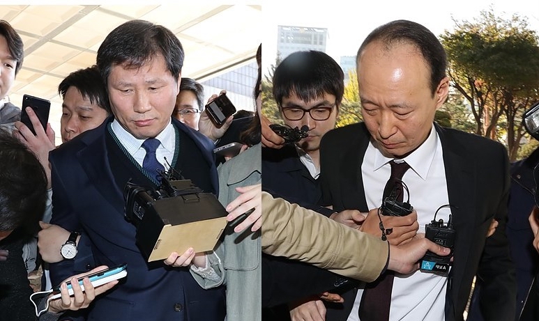 검찰 출석하는 안봉근·이재만 전 비서관