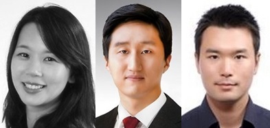 (사진 왼쪽부터)이경후 CJ 미주지역본부 통합마케팅담당 상무, 정기선 현대중공업 부사장, 이규호 코오롱 상무
