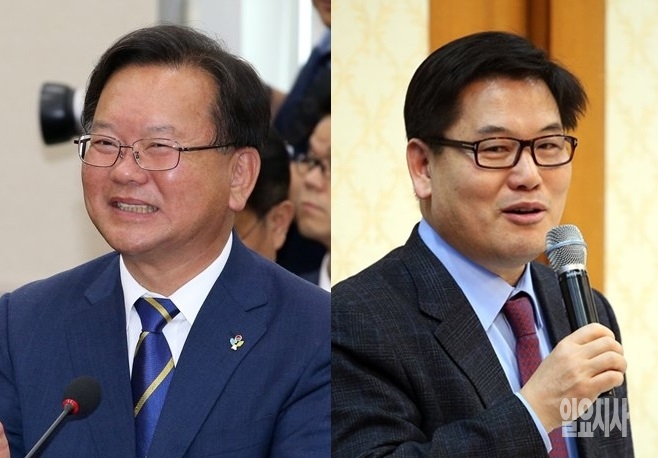 대구지장 직을 놓고 일합을 겨룰 것으로 예상되는 김부겸 행정안전부장관과 홍의락 더불어민주당 의원