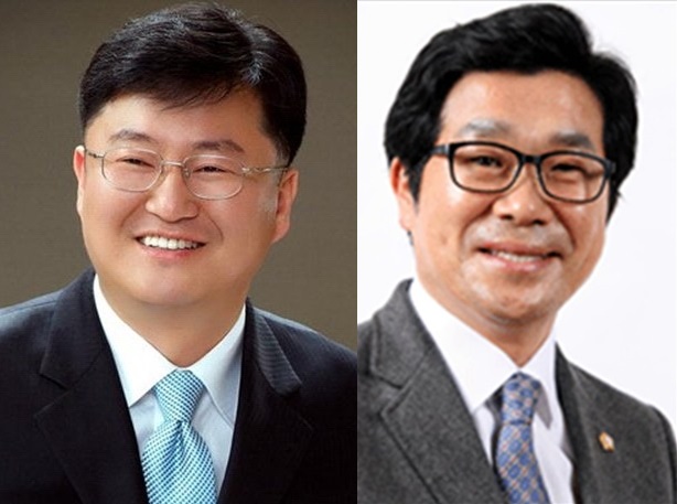 (사진 왼쪽부터)김해연 전 경남도의원과 한기수 거제시의원