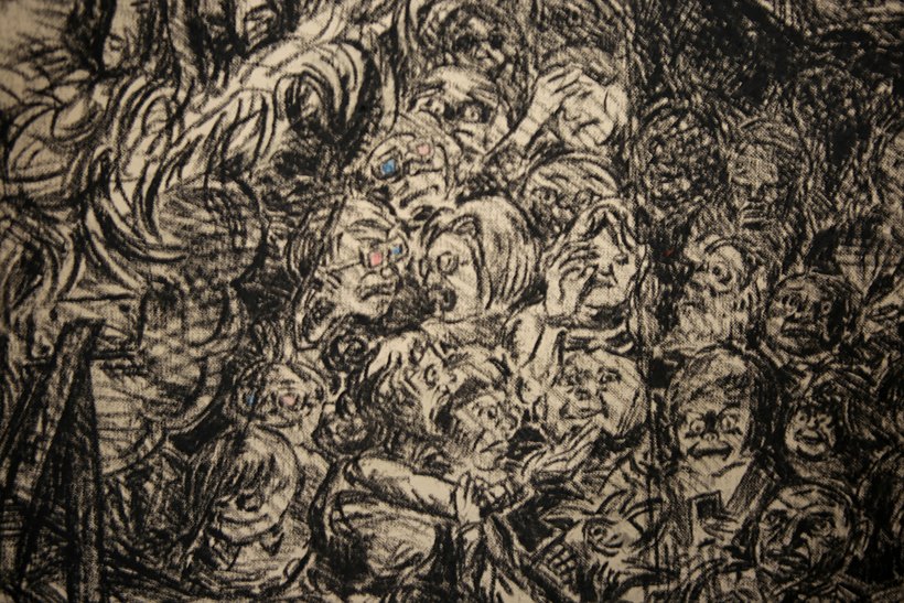 GB_Breathing Island_숨쉬는 섬 일부,oil pastel,acrylic on canvas, 270X880cm,2017_3