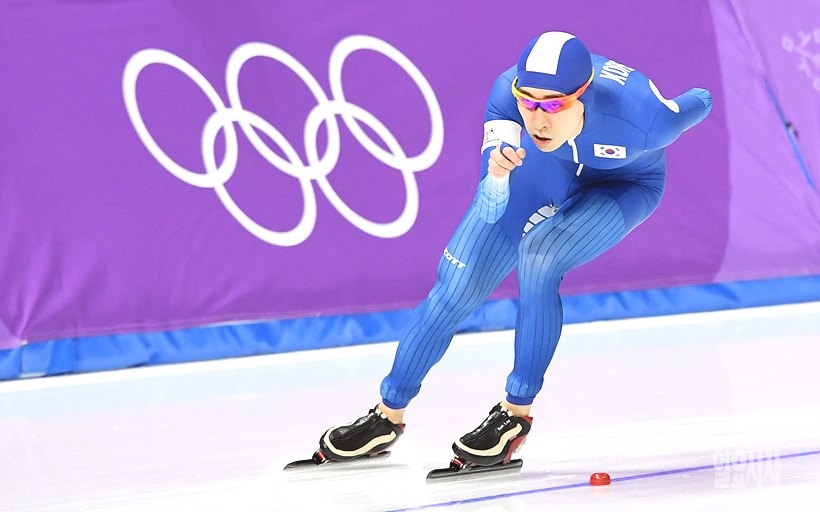 스피드스케이팅서 역주하는 이승훈 선수 <사진=2018 평창사진공동취재단>