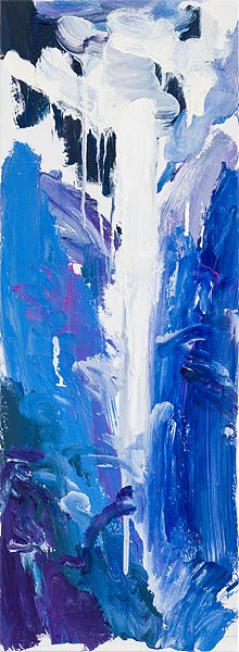 폭포 I, Waterfall, 33x90, Acrylic on canvas,2017