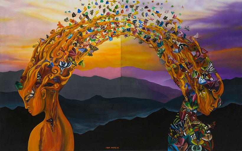 환생 The Rebirth, 1985, Oil on canvas, 161 x 260 cm
