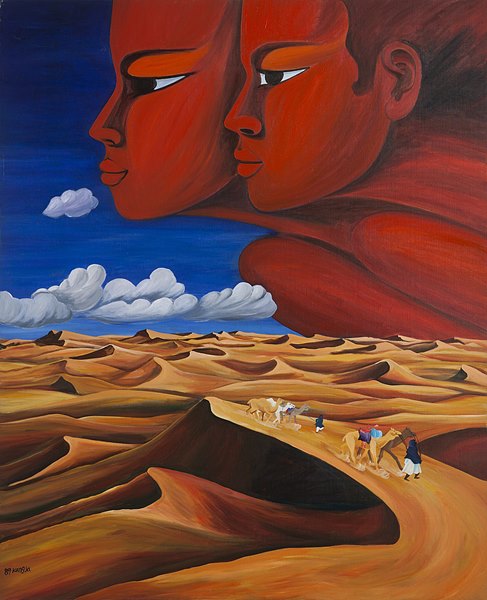 사하라 The Sahara, 1989, Oil on canvas, 162.2 x 130.3 cm