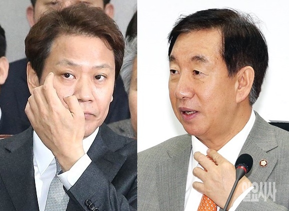 임종석 대통령 비서실장(사진 왼쪽)과 김성태 자유한국당 원내대표