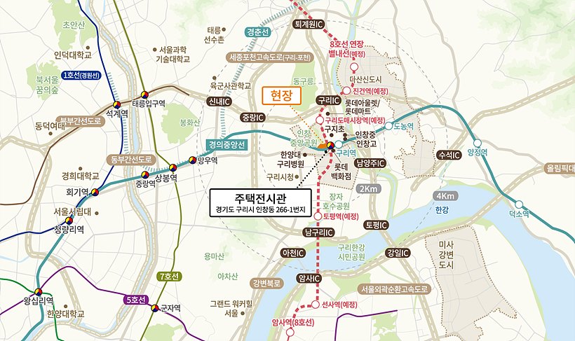 e편한세상 인창 어반포레 위치도