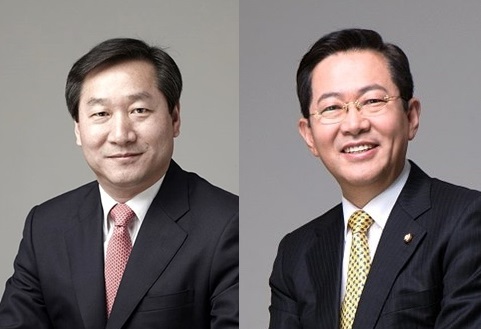유정복 인천시장과 박남춘 더불어민주당 인천시장 후보