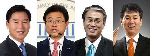 (사진 왼쪽부터)오중기(더불어민주당)·이철우(자유한국당)·권오을(바른미래당)·박창호(정의당) 경북도지사 예비후보