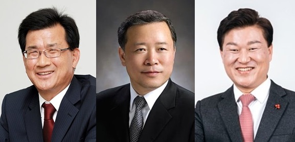 (사진 왼쪽부터)이시종(더불어민주당)·박경국(자유한국당)·신용한(바른매리당) 충북도지사 후보