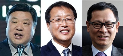 (사진 왼쪽부터)서정진 셀트리온그룹 회장, 기우성 셀트리온 대표이사, 김만훈 셀트리온헬스케어 대표이사