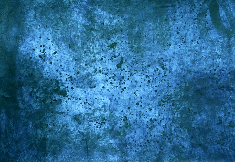 Unkyung Hur, SW-3, 2018, rice papce, natural pigment, acrylic, 148 x 210 cm