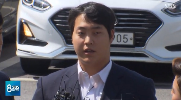 성폭행 혐의로 조사 받고 있는 넥센 조상우 (사진: SBS 뉴스)
