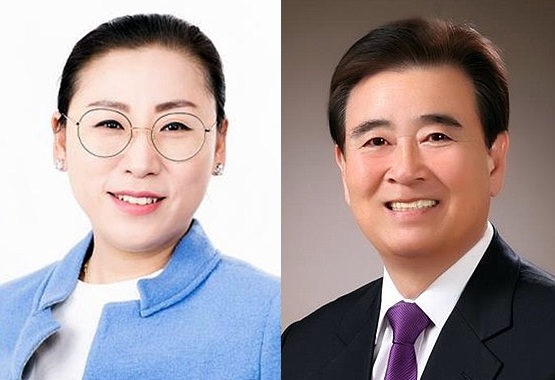 안선영 대전중구 의원(사진 왼쪽), 강기석 광주광역시 서구의회의장